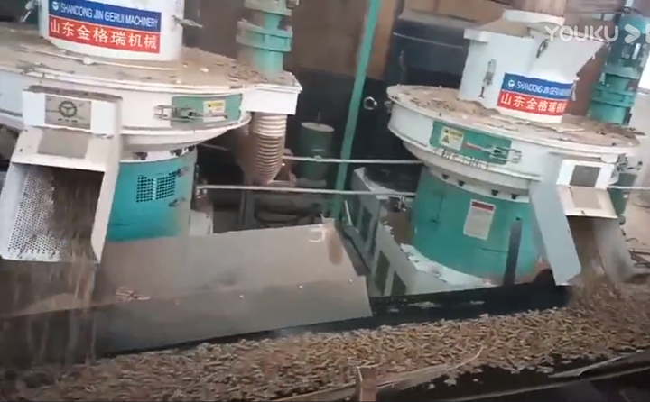 秸稈制粒機現(xiàn)場工作中